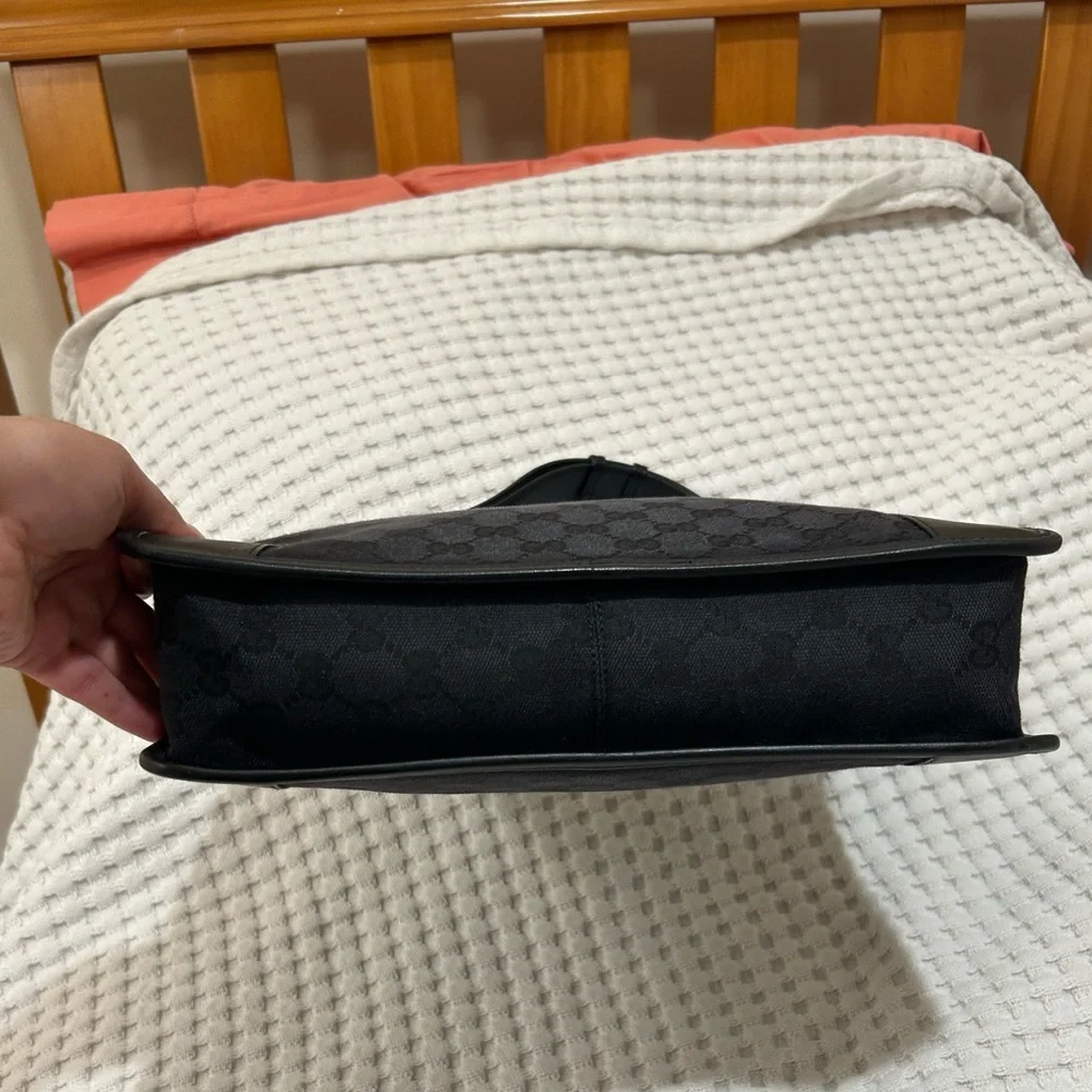 Gucci black monogram shoulder bag - Picture 4 of 10